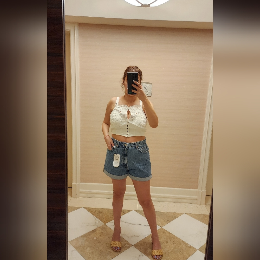 Free people sleeveless lace white tank top - Picture 1 of 4